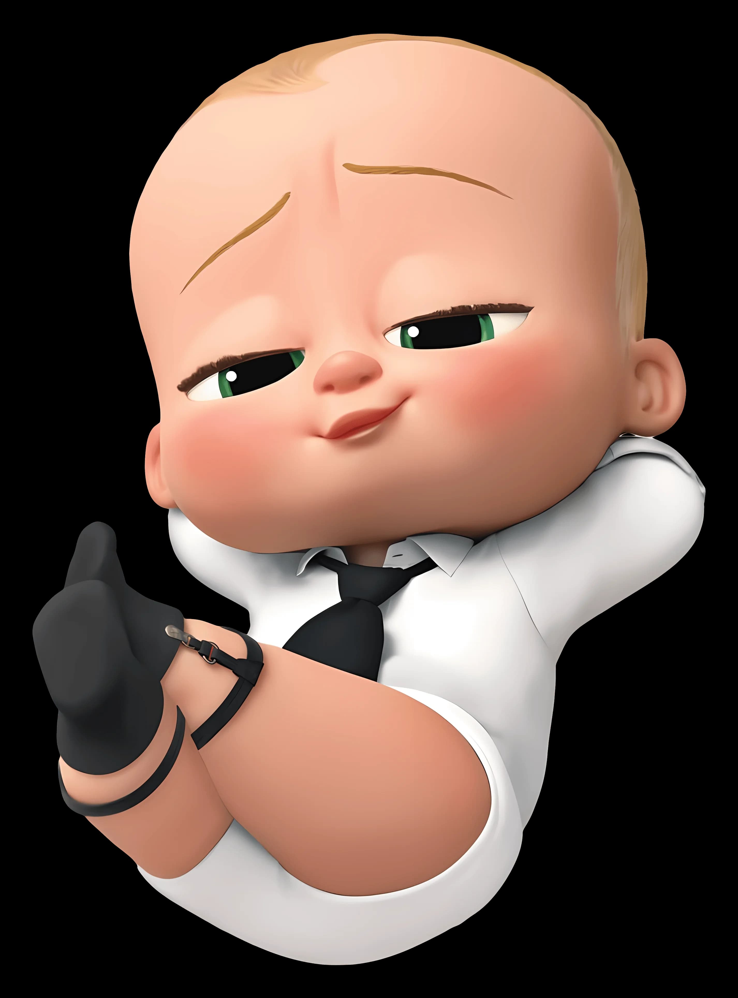 Félix as a newborn, excited and floating